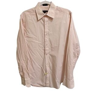 DKNY Pink Cotton Button Down Shirt Long Sleeves Menswear Workwear Size M